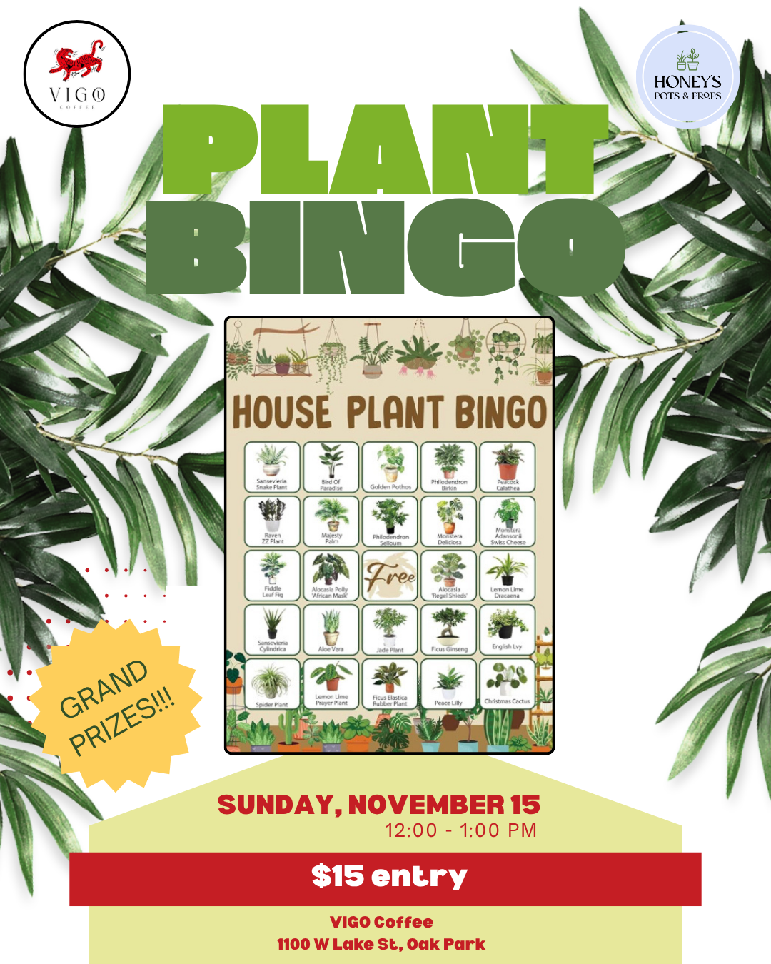 11/12 Plant Bingo at VIGO!